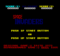Space Invaders (SG-1000) Title Screen